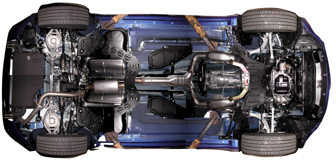 Schematic of material applications for chassis and drivetrain fasteners