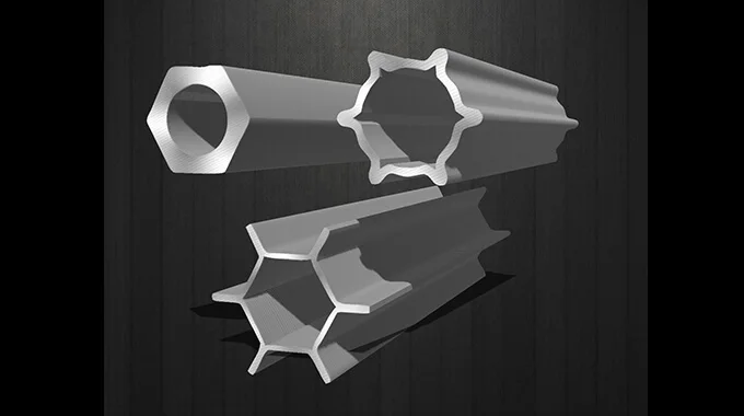 Cold-drawn seamless profile tube with hexagonal cross-section product image